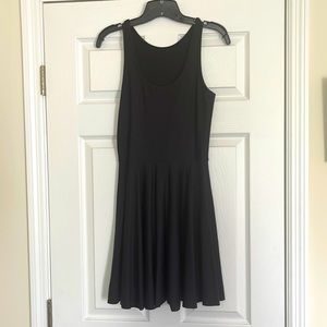 Blackmilk clothing reversible skater dress matte black